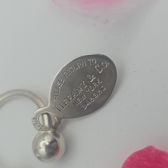 TIFFANY&CO. Silver 925 Return to Tiffany Oval Tag Key Ring (VERY GOOD)✨️🖤✨️ - Picture 4 of 8